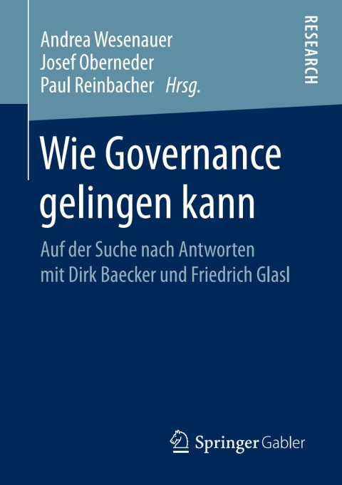 Cover image for book Wie Governance gelingen kann