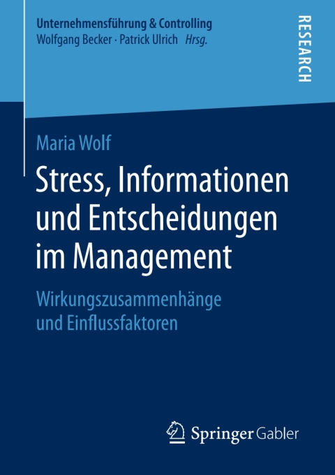 Cover image for book Stress, Informationen und Entscheidungen im Management