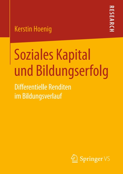 Cover image for book Soziales Kapital und Bildungserfolg