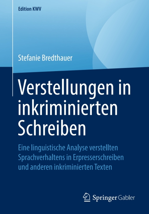 Cover image for book Verstellungen in inkriminierten Schreiben