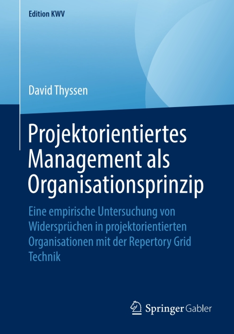 Cover image for book Projektorientiertes Management als Organisationsprinzip