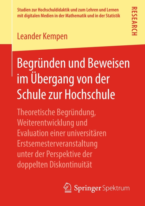 Cover image for book Begründen und Beweisen im Übergang von der Schule zur Hochschule