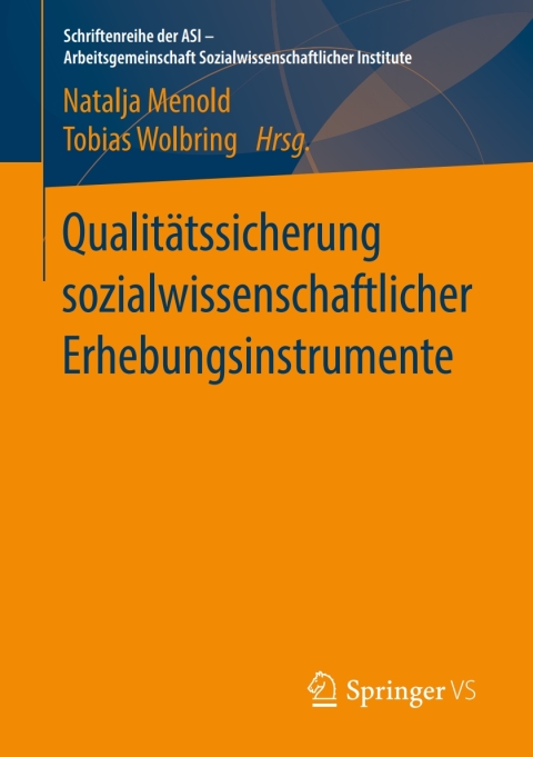 Cover image for book Qualitätssicherung sozialwissenschaftlicher Erhebungsinstrumente
