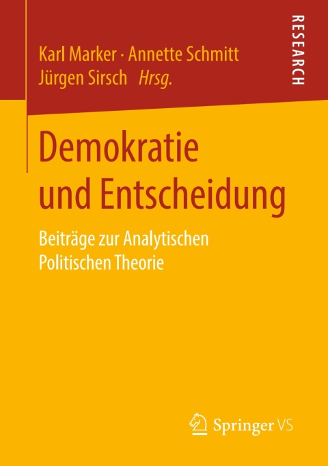 Cover image for book Demokratie und Entscheidung