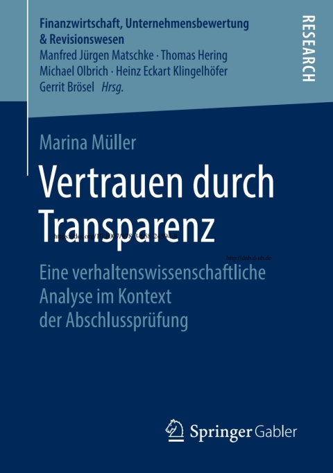 Cover image for book Vertrauen durch Transparenz