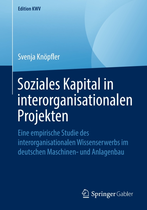 Cover image for book Soziales Kapital in interorganisationalen Projekten