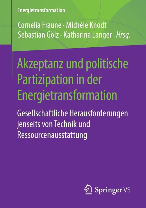 Cover image for book Akzeptanz und politische Partizipation in der Energietransformation