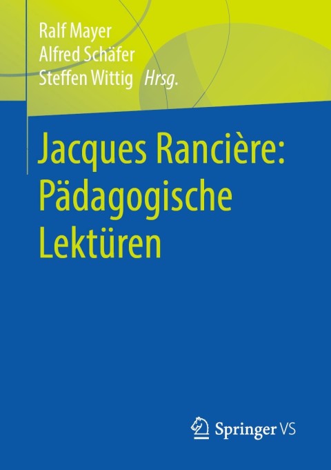Cover image for book Jacques Rancière: Pädagogische Lektüren