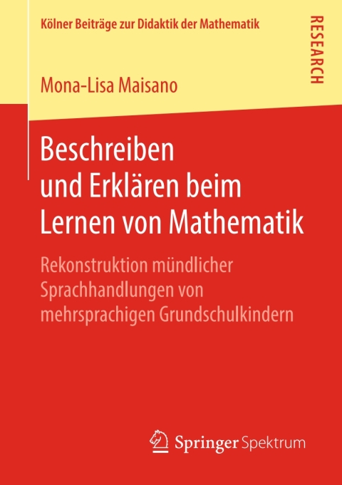 Cover image for book Beschreiben und Erklären beim Lernen von Mathematik