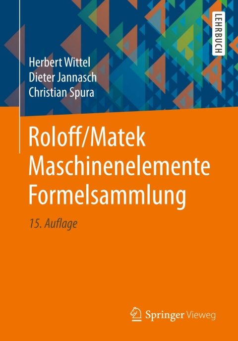 Roloff/Matek Maschinenelemente Formelsammlung 