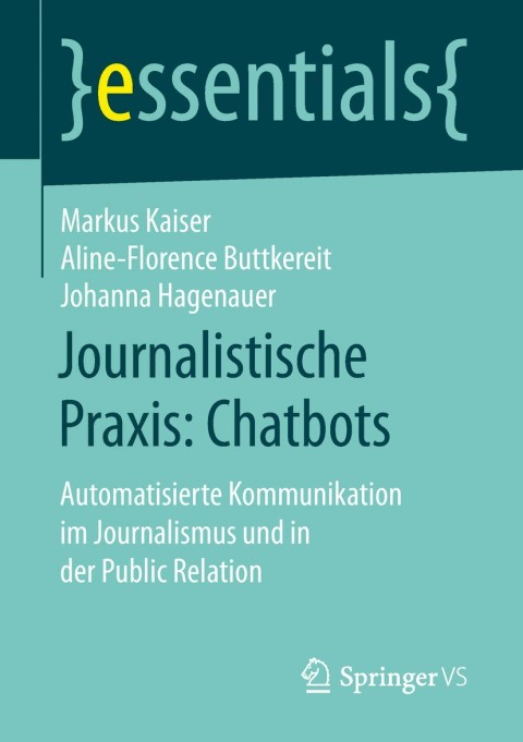 Cover image for book Journalistische Praxis: Chatbots