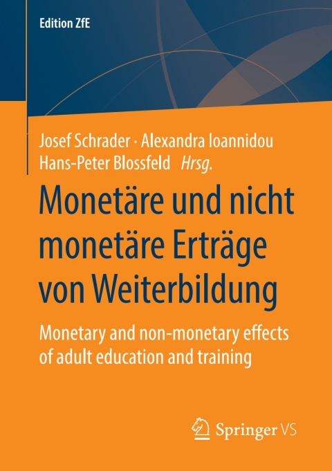 Cover image for book Monetäre und nicht monetäre Erträge von Weiterbildung