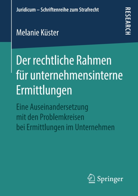 Cover image for book Der rechtliche Rahmen für unternehmensinterne Ermittlungen