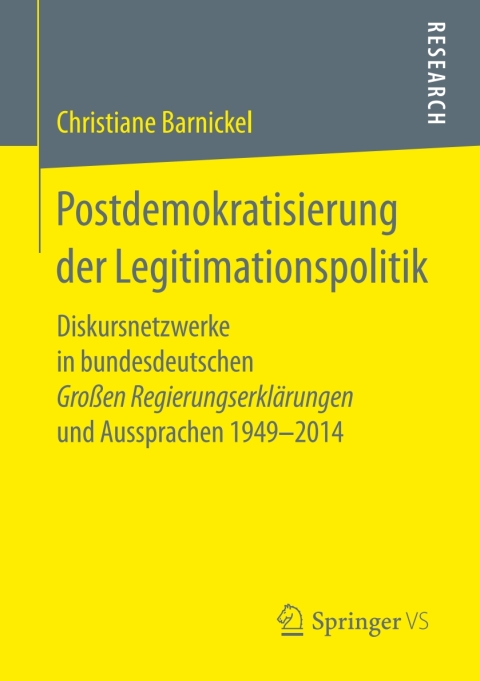 Cover image for book Postdemokratisierung der Legitimationspolitik