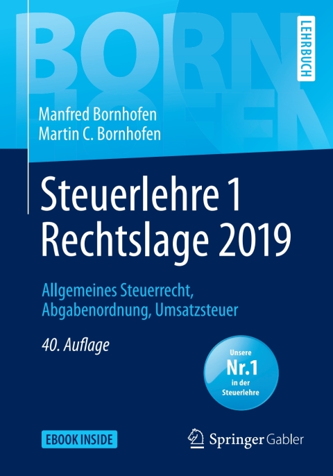 Cover image for book Steuerlehre 1 Rechtslage 2019