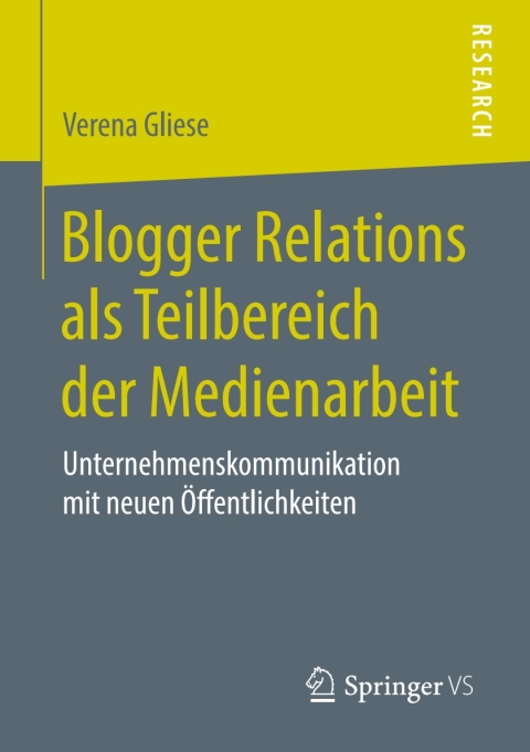 Cover image for book Blogger Relations als Teilbereich der Medienarbeit
