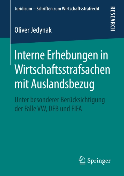 Cover image for book Interne Erhebungen in Wirtschaftsstrafsachen mit Auslandsbezug