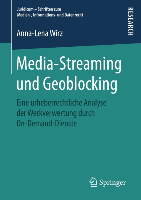 Cover image for book Media-Streaming und Geoblocking