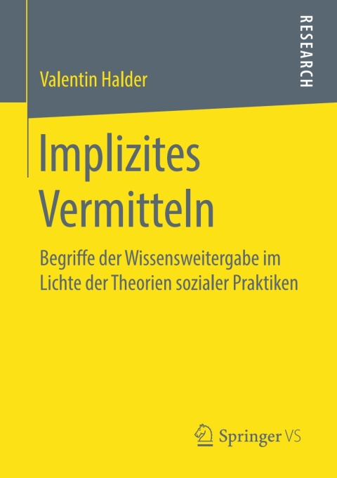 Cover image for book Implizites Vermitteln