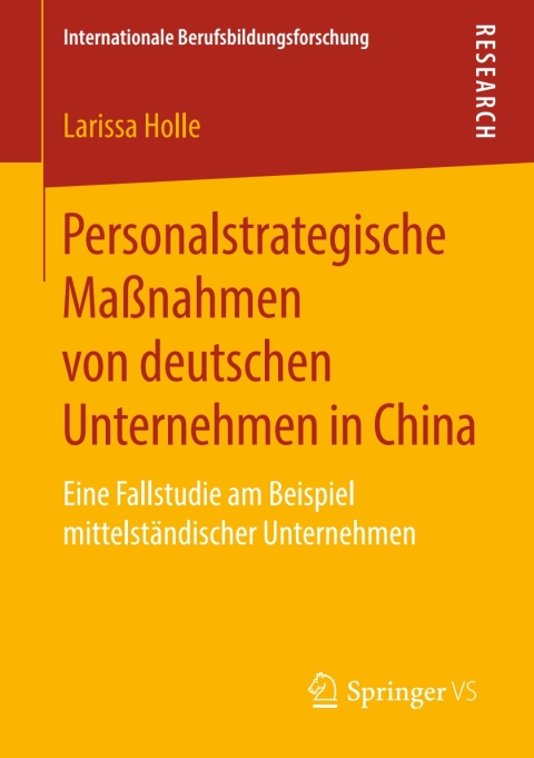 Cover image for book Personalstrategische Maßnahmen von deutschen Unternehmen in China