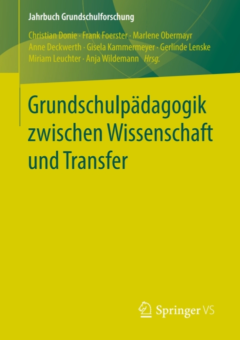 Cover image for book Grundschulpädagogik zwischen Wissenschaft und Transfer