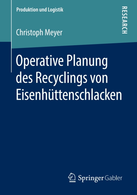 Cover image for book Operative Planung des Recyclings von Eisenhüttenschlacken