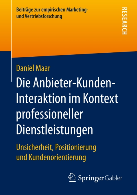 Cover image for book Die Anbieter-Kunden-Interaktion im Kontext professioneller Dienstleistungen