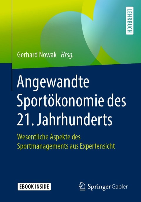 Cover image for book Angewandte Sportökonomie des 21. Jahrhunderts
