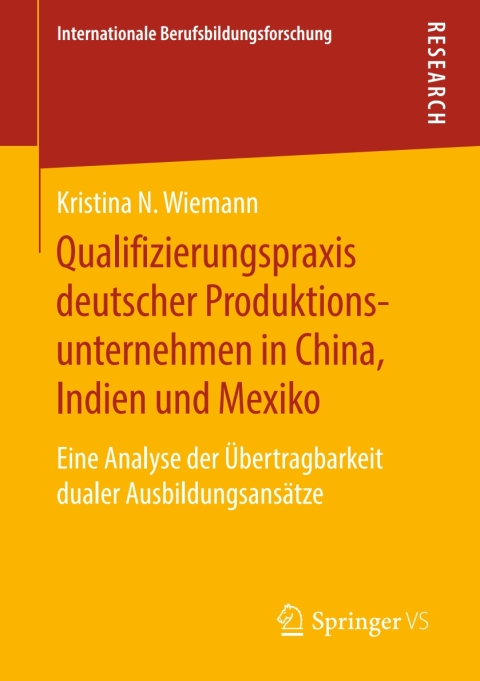 Cover image for book Qualifizierungspraxis deutscher Produktionsunternehmen in China, Indien und Mexiko