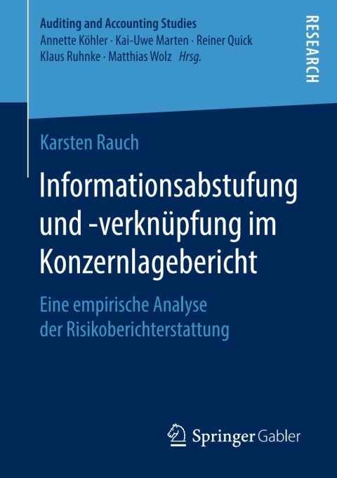 Cover image for book Informationsabstufung und -verknüpfung im Konzernlagebericht