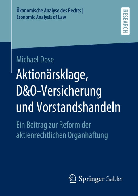 Cover image for book Aktionärsklage, D&O-Versicherung und Vorstandshandeln