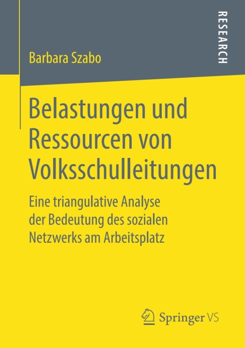 Cover image for book Belastungen und Ressourcen von Volksschulleitungen