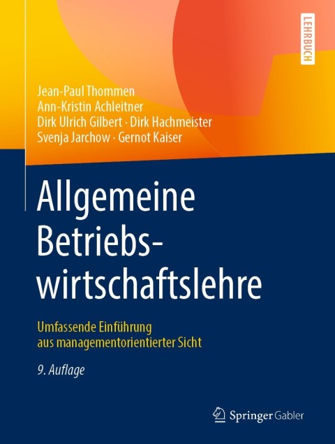 Allgemeine Betriebswirtschaftslehre 