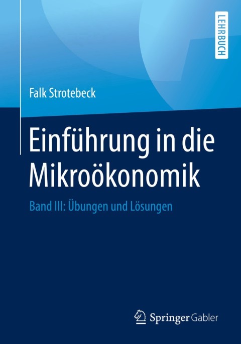 Cover image for book Einführung in die Mikroökonomik