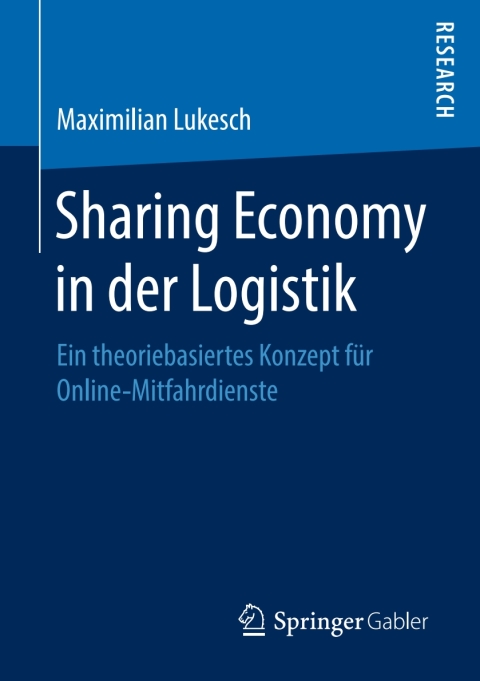 Cover image for book Sharing Economy in der Logistik