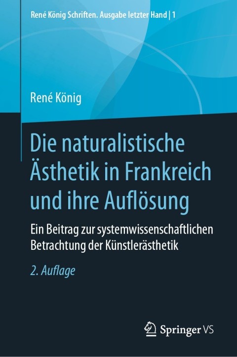 Cover image for book Die naturalistische Ästhetik in Frankreich und ihre Auflösung