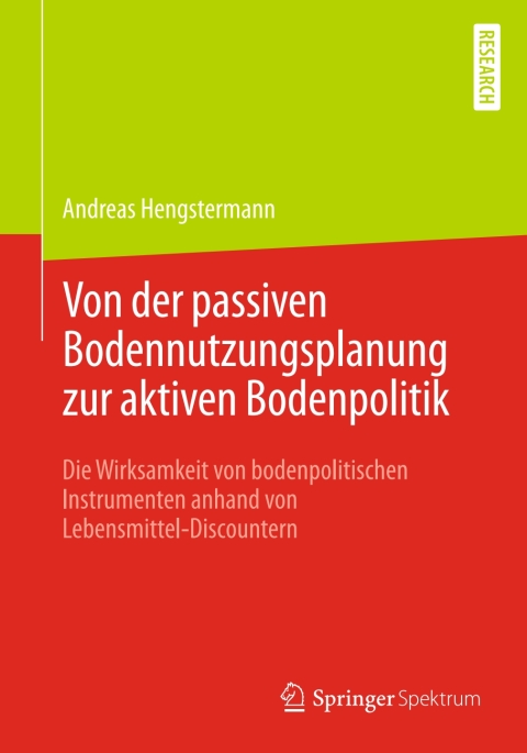 Cover image for book Von der passiven Bodennutzungsplanung zur aktiven Bodenpolitik​