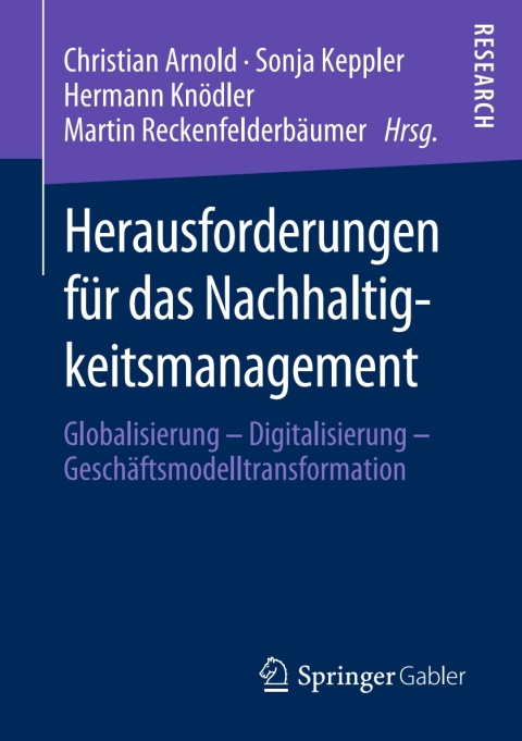 Cover image for book Herausforderungen für das Nachhaltigkeitsmanagement