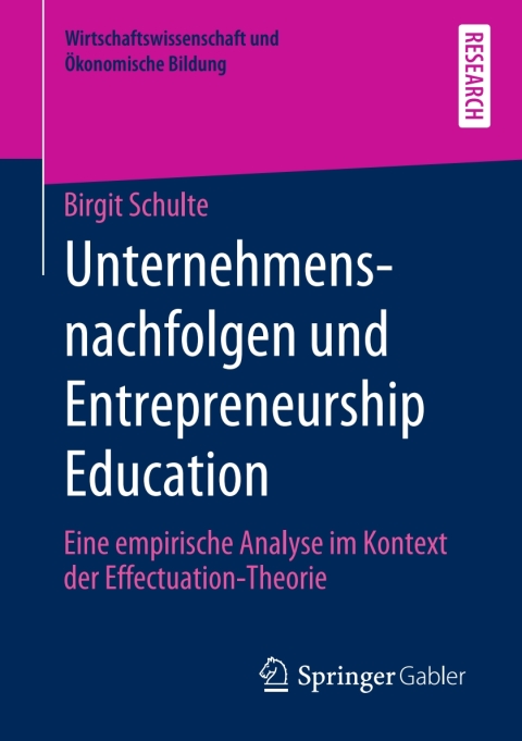 Cover image for book Unternehmensnachfolgen und Entrepreneurship Education