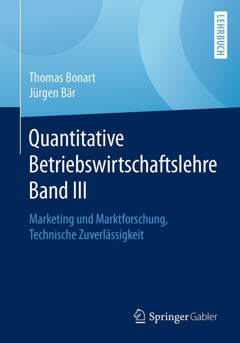 Cover image for book Quantitative Betriebswirtschaftslehre Band III