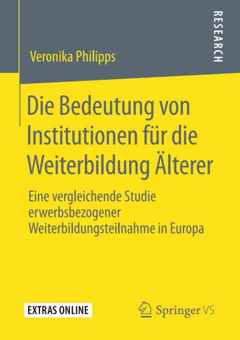 Cover image for book Die Bedeutung von Institutionen für die Weiterbildung Älterer