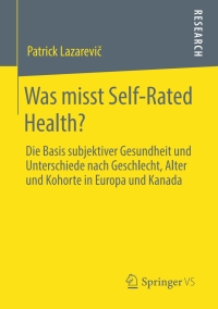 Cover image: Was misst Self-Rated Health? 9783658280253