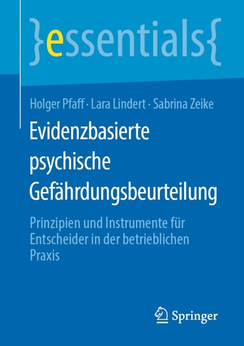 Cover image for book Evidenzbasierte psychische Gefährdungsbeurteilung