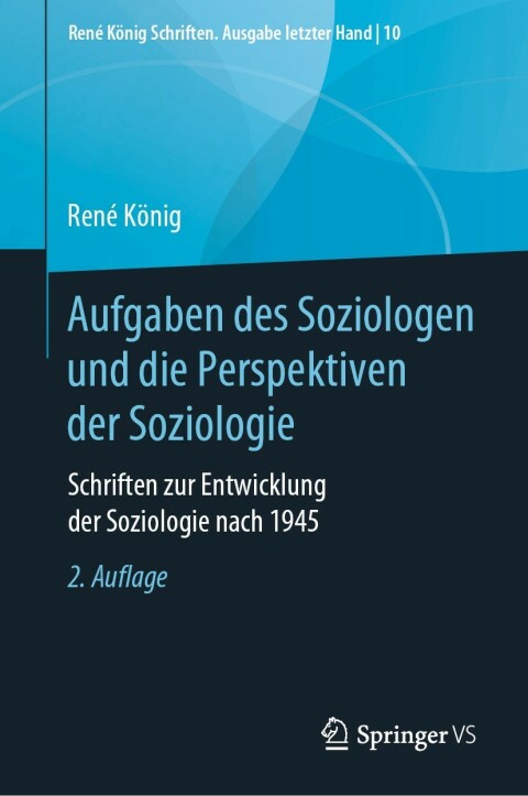 Cover image for book Aufgaben des Soziologen und die Perspektiven der Soziologie