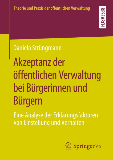 Cover image for book Akzeptanz der öffentlichen Verwaltung bei Bürgerinnen und Bürgern