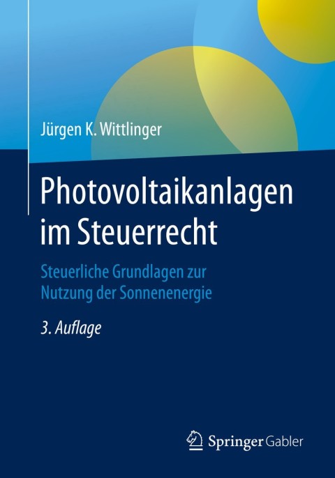 Cover image for book Photovoltaikanlagen im Steuerrecht