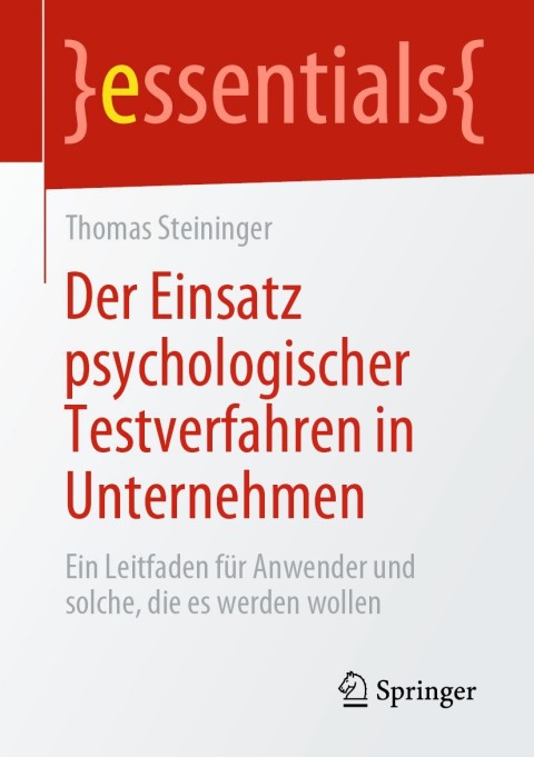 Cover image for book Der Einsatz psychologischer Testverfahren in Unternehmen