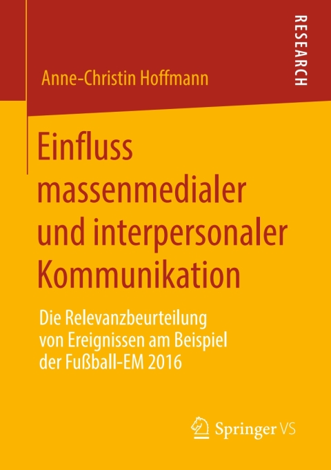 Cover image for book Einfluss massenmedialer und interpersonaler Kommunikation