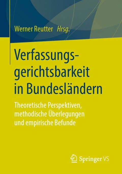 Cover image for book Verfassungsgerichtsbarkeit in Bundesländern