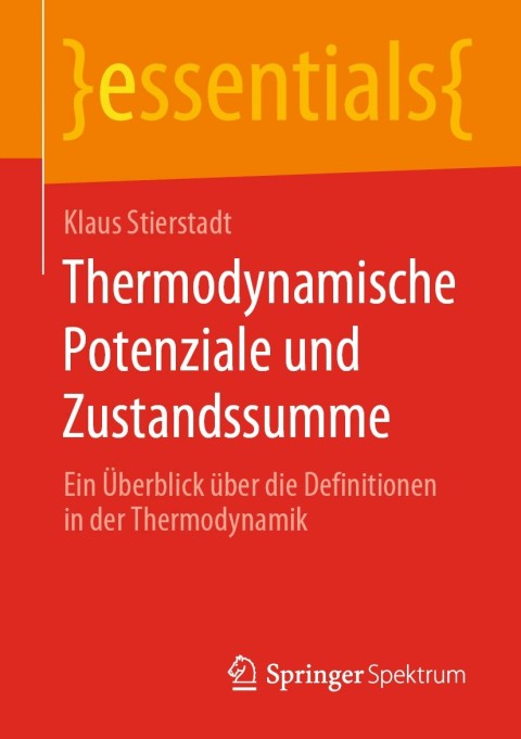 Cover image for book Thermodynamische Potenziale und Zustandssumme